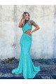 Sleeveless One Shoulder Velvet Sequin Mermaid Prom Dresses Newcastle