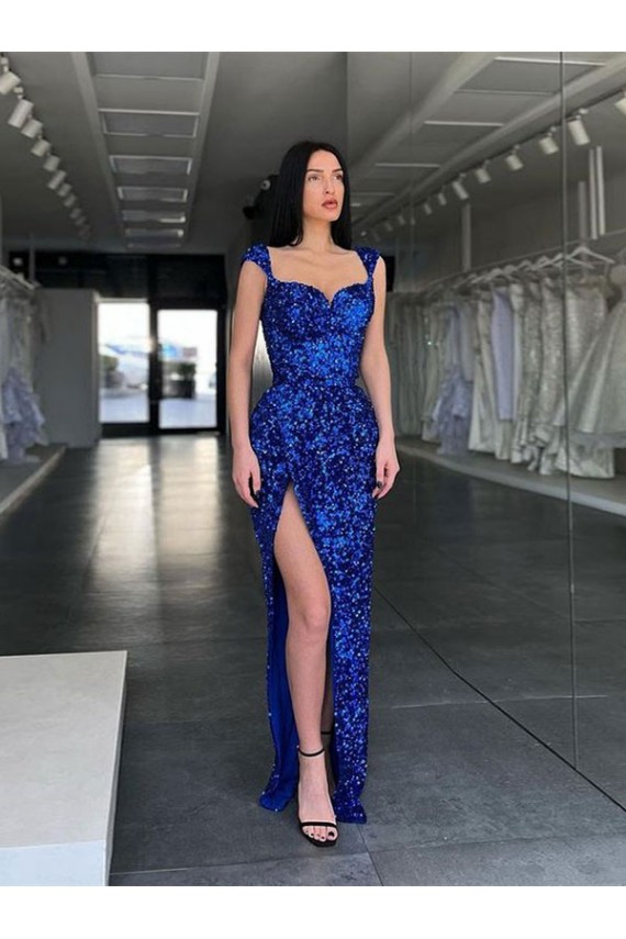 Sleeveless Spaghetti Straps Velvet Sequin Sheath Evening Gown / Prom Dress Newcastle