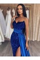 Sleeveless Sweetheart Velvet Sequin Sheath Prom Dresses Newcastle