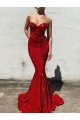 Sleeveless Sweetheart Velvet Sequin Mermaid Prom Dress / Evening Gown Newcastle