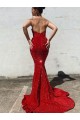 Sleeveless Sweetheart Velvet Sequin Mermaid Prom Dress / Evening Gown Newcastle