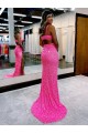 Sleeveless V-Neck Velvet Sequin Sheath Long Evening Dress Newcastle