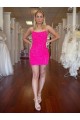 Sleeveless Spaghetti Straps Velvet Sequin Sheath Prom Dress Newcastle