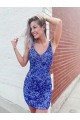 Sleeveless V-Neck Velvet Sequin Sheath Evening Dress Newcastle