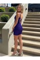 Sleeveless V-Neck Velvet Sequin Sheath Prom Dress Newcastle