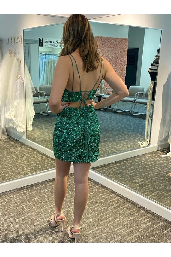 Sleeveless V-Neck Velvet Sequin Sheath Formal Dress Newcastle
