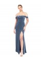 Sleeveless Off the Shoulder Stretch Velvet A-Line Prom Dress / Bridesmaid Dress Newcastle
