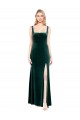 Sleeveless Square Neck Stretch Velvet A-Line Prom Dress / Bridesmaid Dress Newcastle