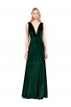 Sleeveless V-Neck V-Back Stretch Velvet A-Line Bridesmaid Dress / Formal Dress Newcastle