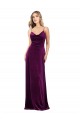 Sleeveless Scoop Neck Criss Cross Back Stretch Velvet A-Line Formal Evening Gown / Prom Dress / Bridesmaid Dress Newcastle