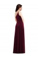 Sleeveless One Shoulder Stretch Velvet Trumpet Black Tie Evening Dress / Prom Dress / Bridesmaid Dress Newcastle