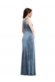 Sleeveless Off the Shoulder Stretch Velvet A-Line Bridesmaid Dress / Evening Dress Newcastle