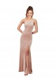 Sleeveless Pink One Shoulder Stretch Velvet Sheath Black Tie Evening Gown / Prom Dress / Bridesmaid Dress Newcastle