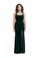 Sleeveless Square Neck Stretch Velvet Trumpet Semi Formal Evening Dress / Prom Dress / Bridesmaid Dress Newcastle