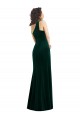 Sleeveless One Shoulder Stretch Velvet Trumpet Black Tie Prom Dress / Bridesmaid Dress Newcastle