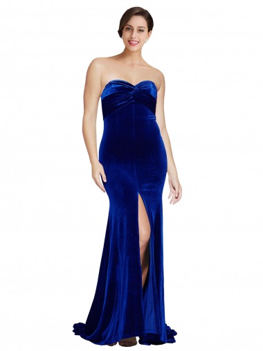 Sleeveless Sweetheart Low Back Stretch Velvet Mermaid Formal Evening Gown / Prom Dress / Bridesmaid Dress Newcastle