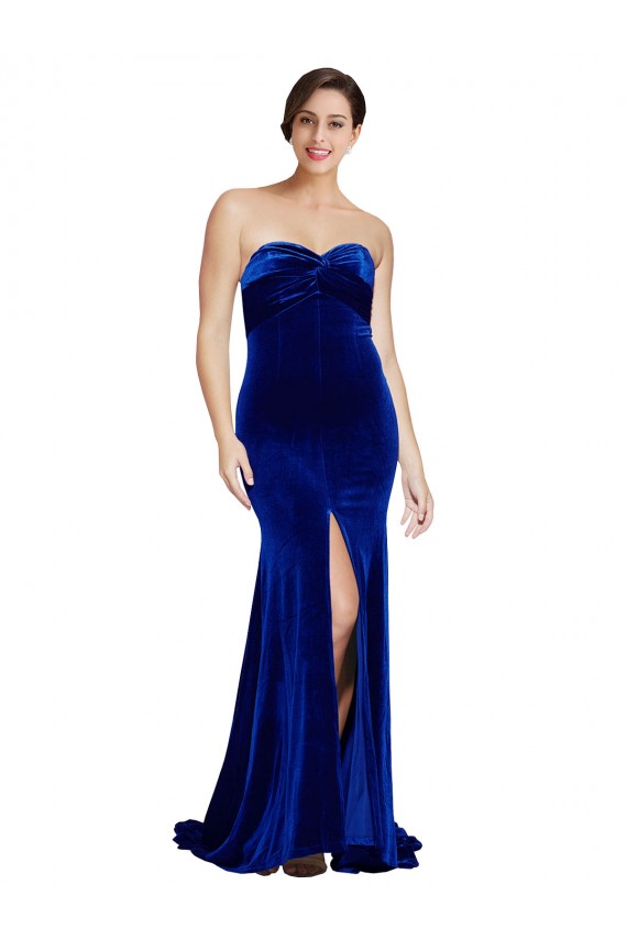 Sleeveless Sweetheart Low Back Stretch Velvet Mermaid Formal Evening Gown / Prom Dress / Bridesmaid Dress Newcastle