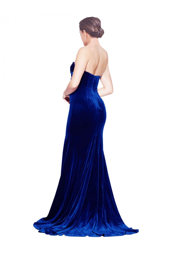 Sleeveless Sweetheart Low Back Stretch Velvet Mermaid Formal Evening Gown / Prom Dress / Bridesmaid Dress Newcastle